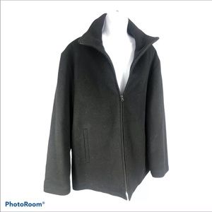 London FogMen’s Black Wool Coat Size Medium